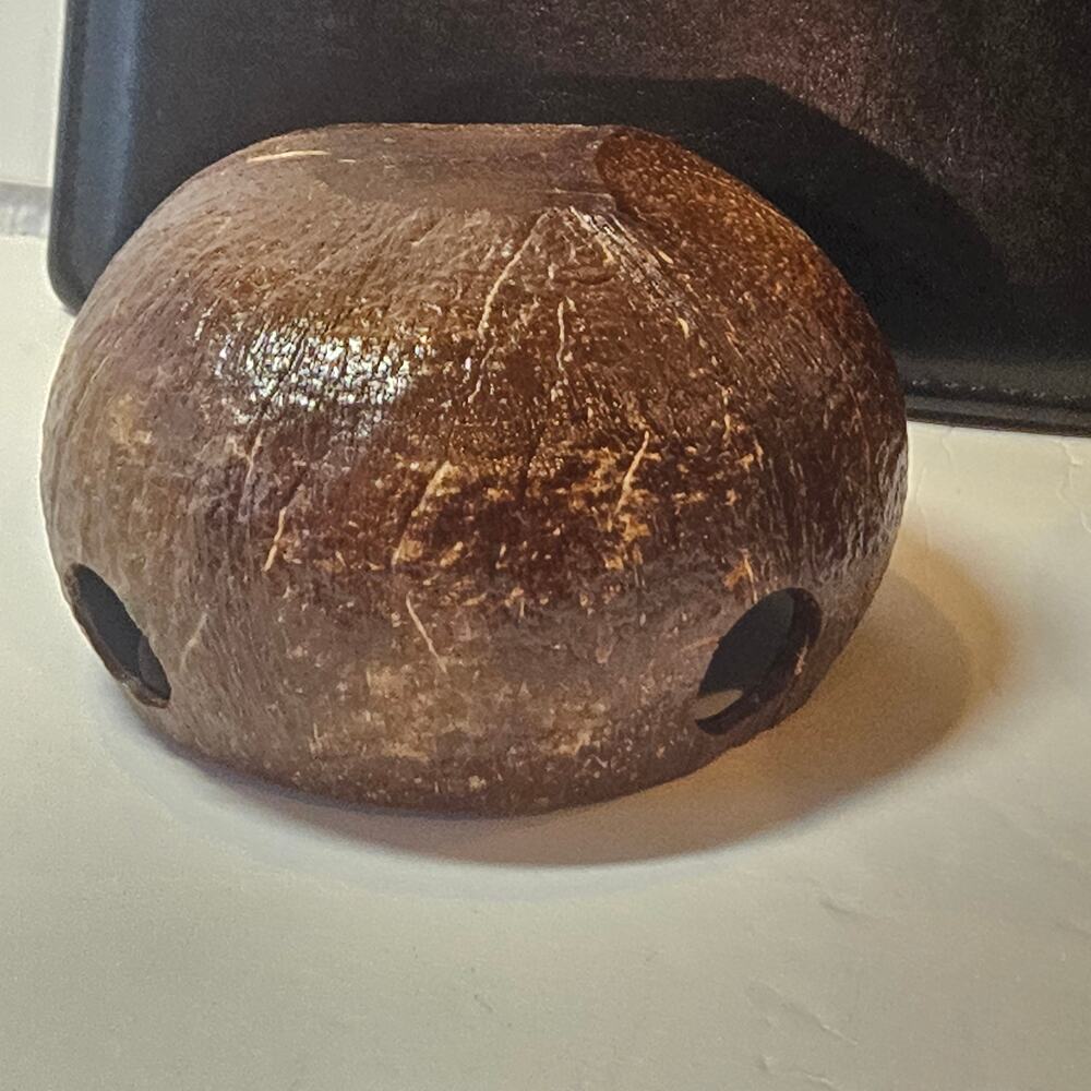 Vintage Natural Coconut Shell Tea Light Candle Holders - Set of 2